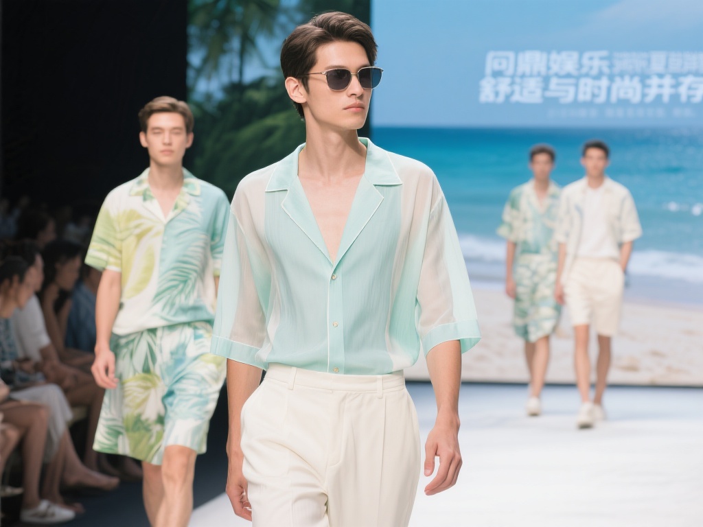 问鼎娱乐此次夏装新品发布，秉承了“舒适与时尚并存”